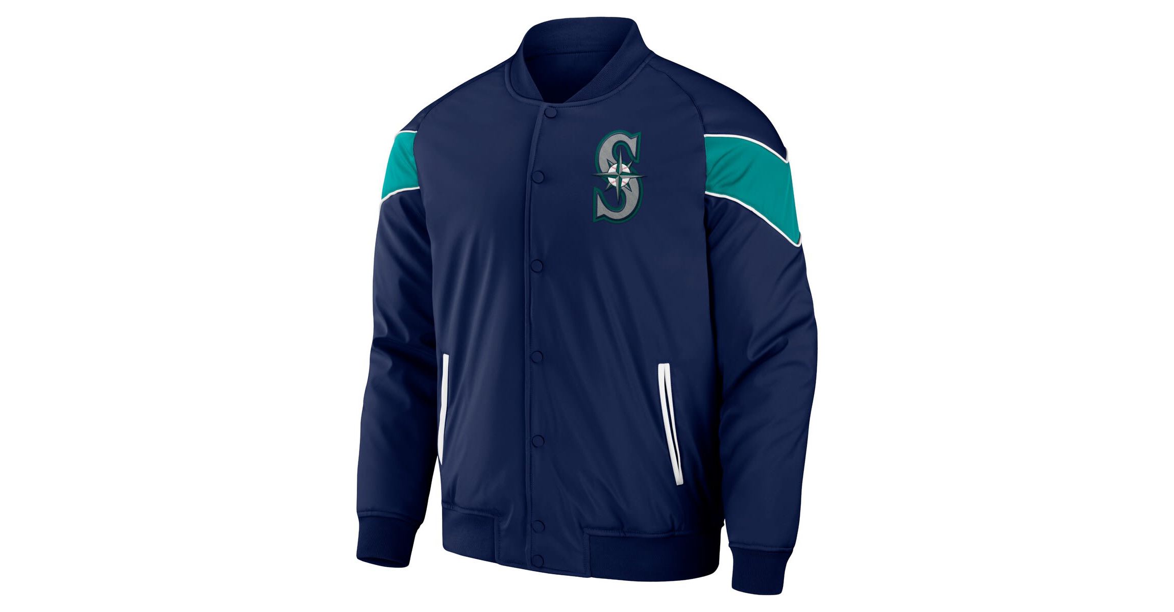 MLB Seattle Mariners Baseball Raglan Full-Snap Jacket