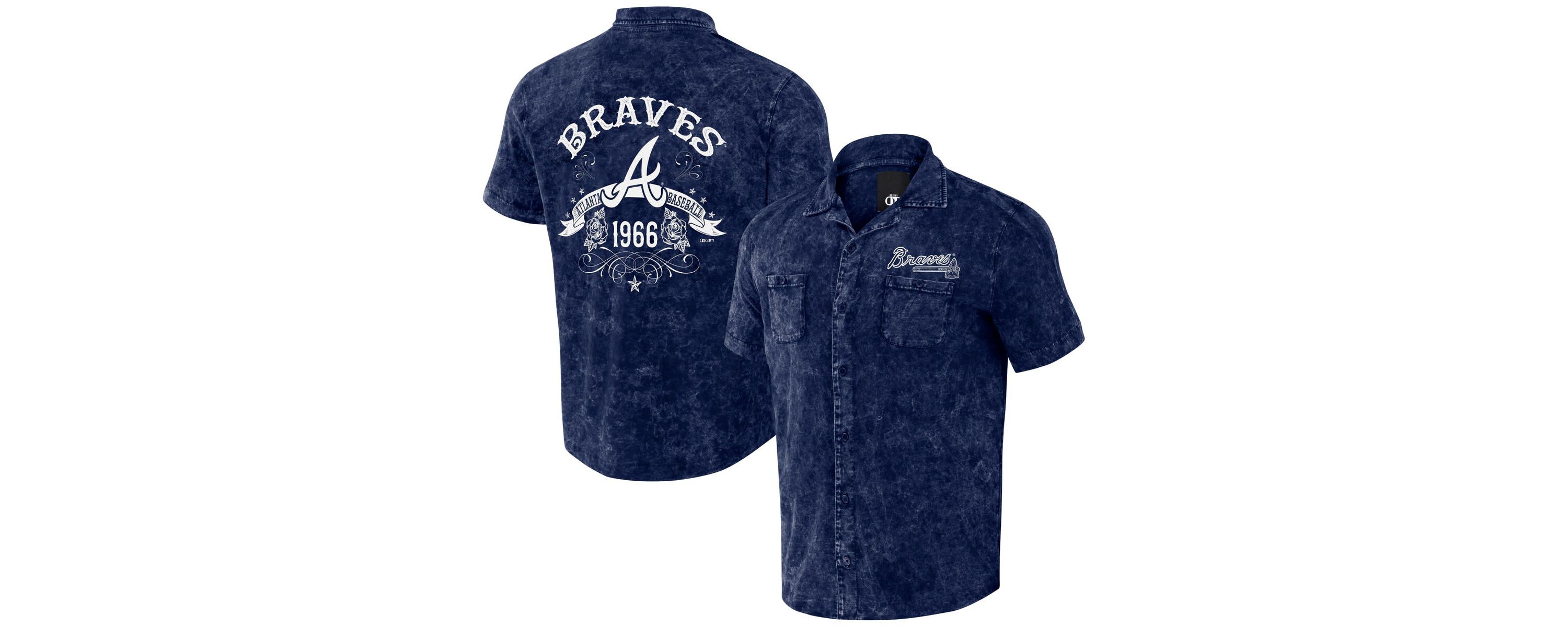 MLB Atlanta Braves Team Color Button-Up Shirt