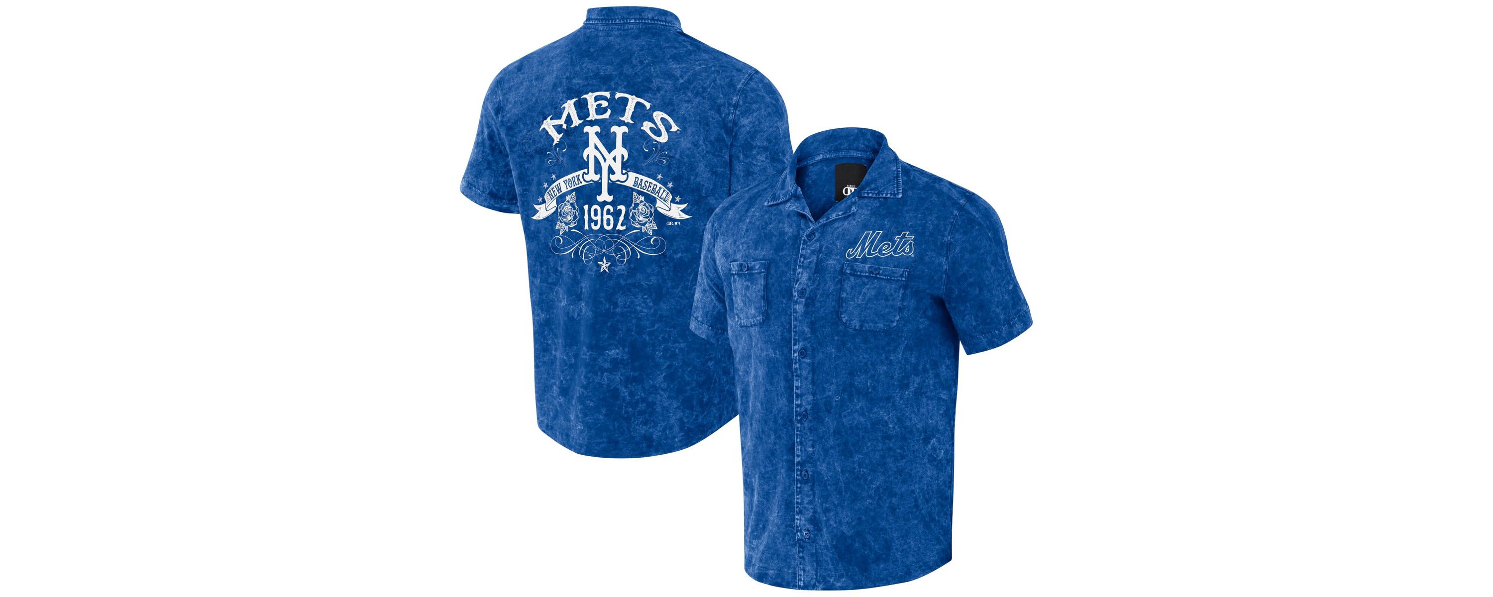 MLB New York Mets Team Color Button-Up Shirt