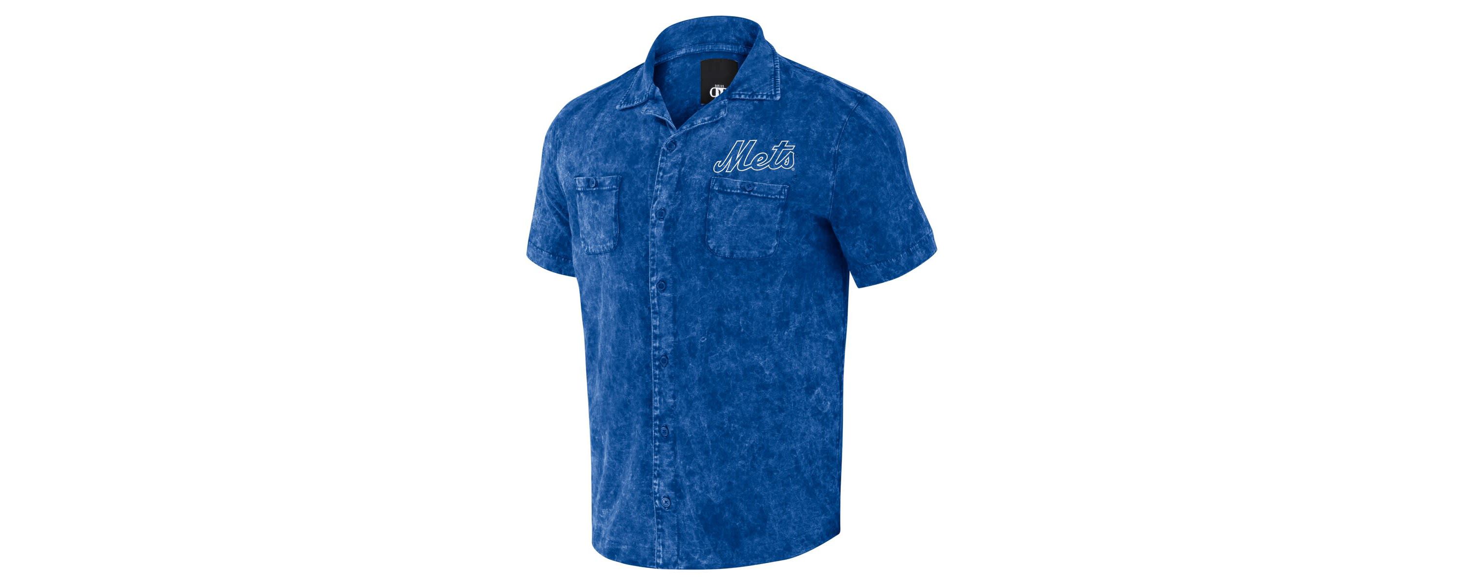 MLB New York Mets Team Color Button-Up Shirt
