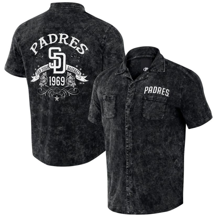 MLB San Diego Padres Team Color Button-Up Shirt