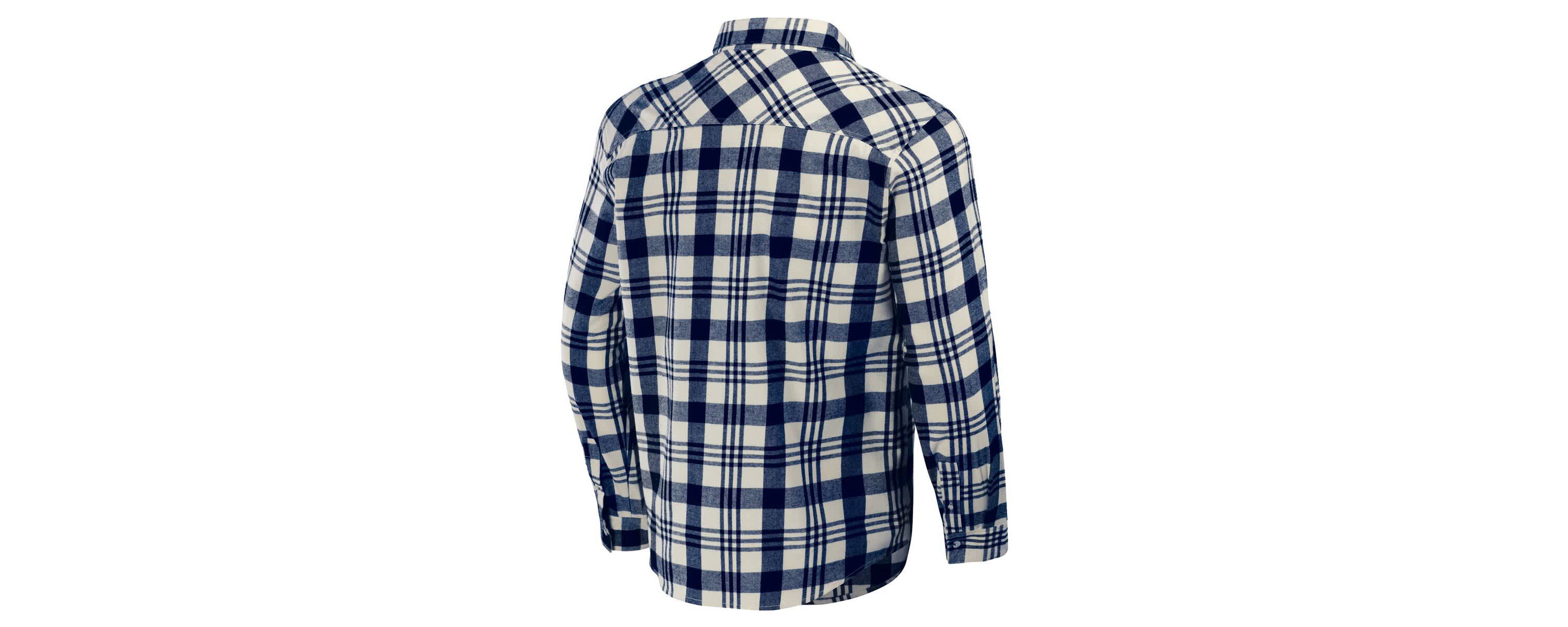 Boston Red Sox MLB Boston Sox Plaid Flannel Button-Up Shirt