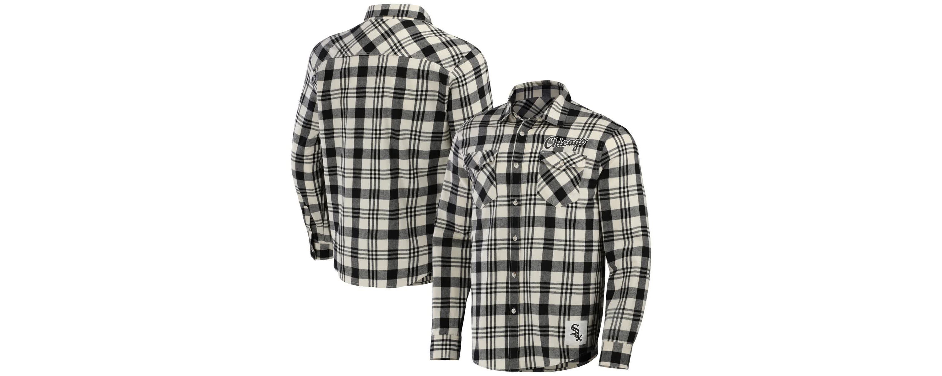 Chicago White Sox MLB Chicago Sox Plaid Flannel Button-Up Shirt