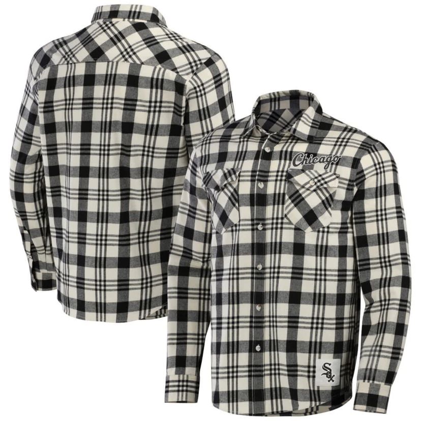 Chicago White Sox MLB Chicago Sox Plaid Flannel Button-Up Shirt