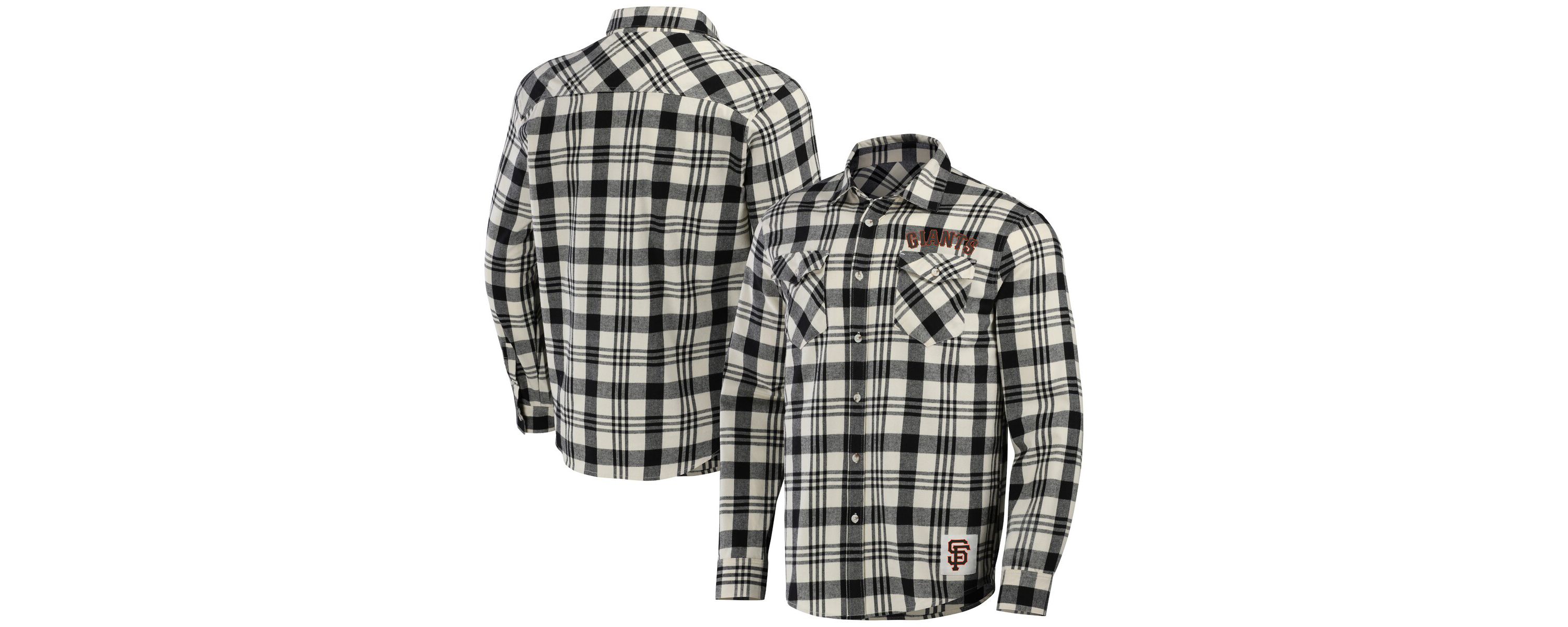 MLB San Francisco Giants Plaid Flannel Button-Up Shirt