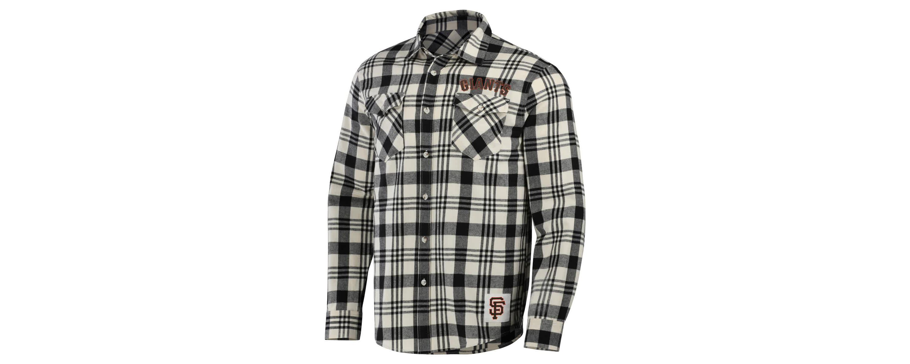 MLB San Francisco Giants Plaid Flannel Button-Up Shirt