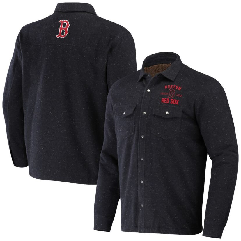 Boston Red Sox MLB Boston Sox Ringstop Full-Snap Shacket