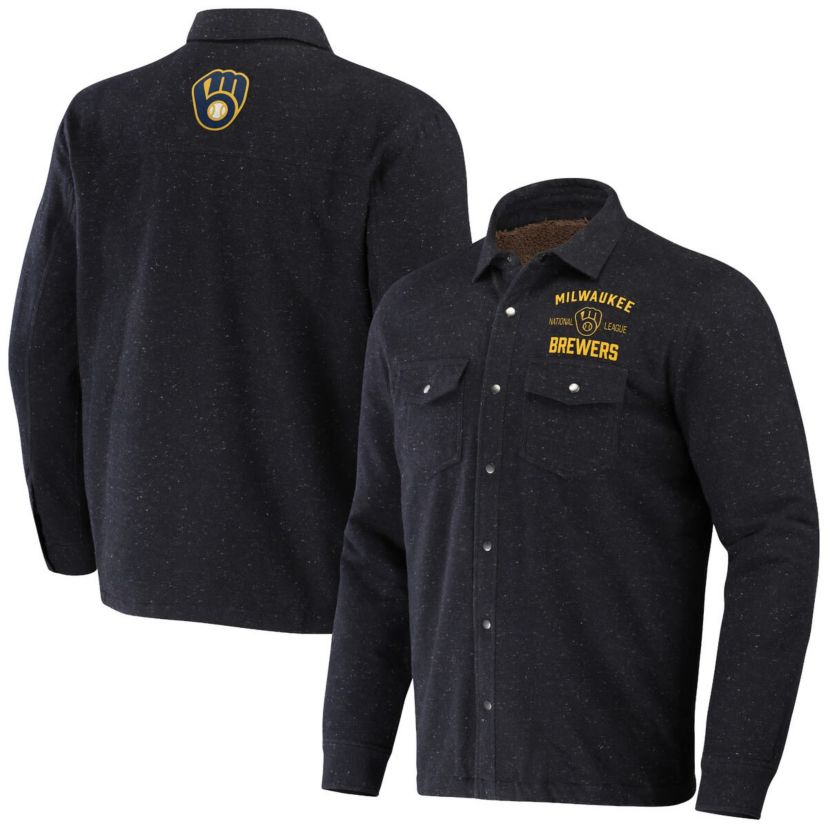 MLB Milwaukee Brewers Ringstop Full-Snap Shacket