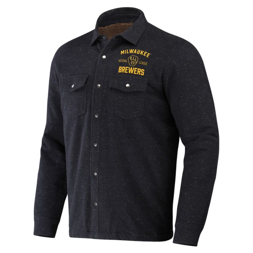 MLB Milwaukee Brewers Ringstop Full-Snap Shacket