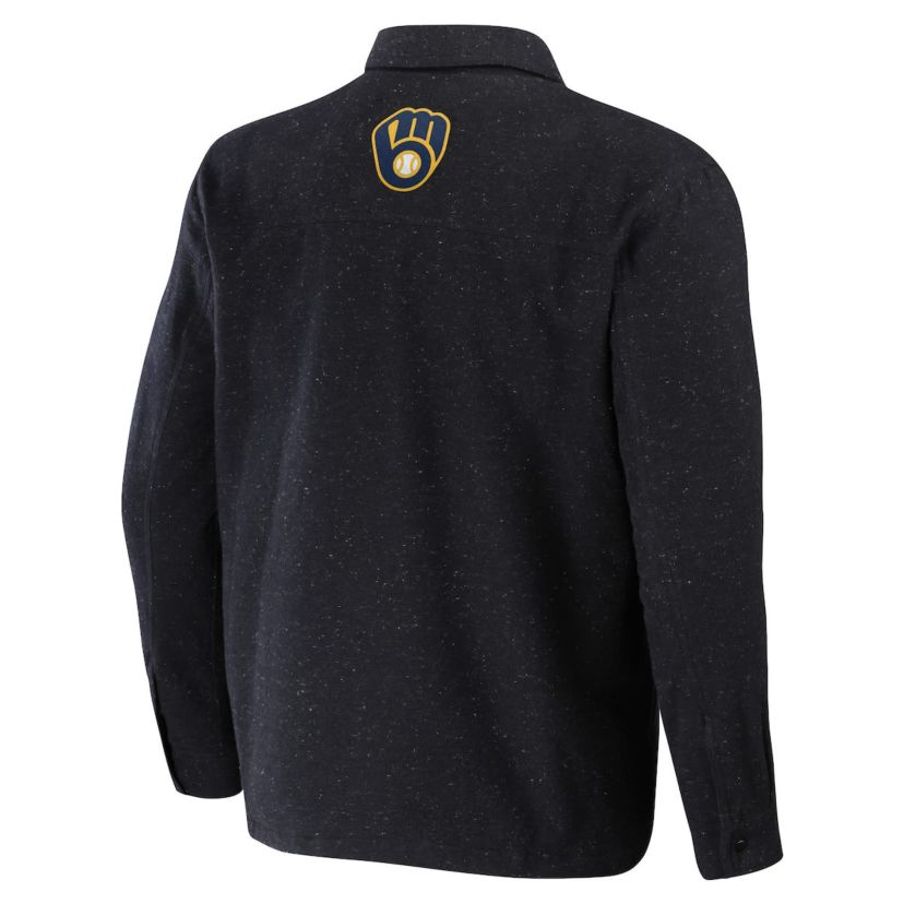 MLB Milwaukee Brewers Ringstop Full-Snap Shacket