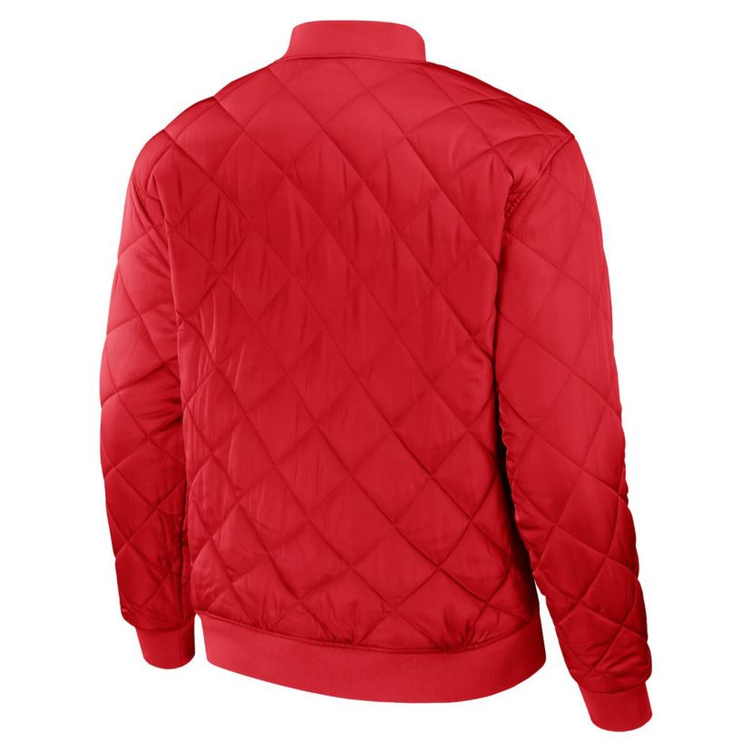 MLB Black/Red St. Louis Cardinals Reversible Full-Zip Bomber Jacket