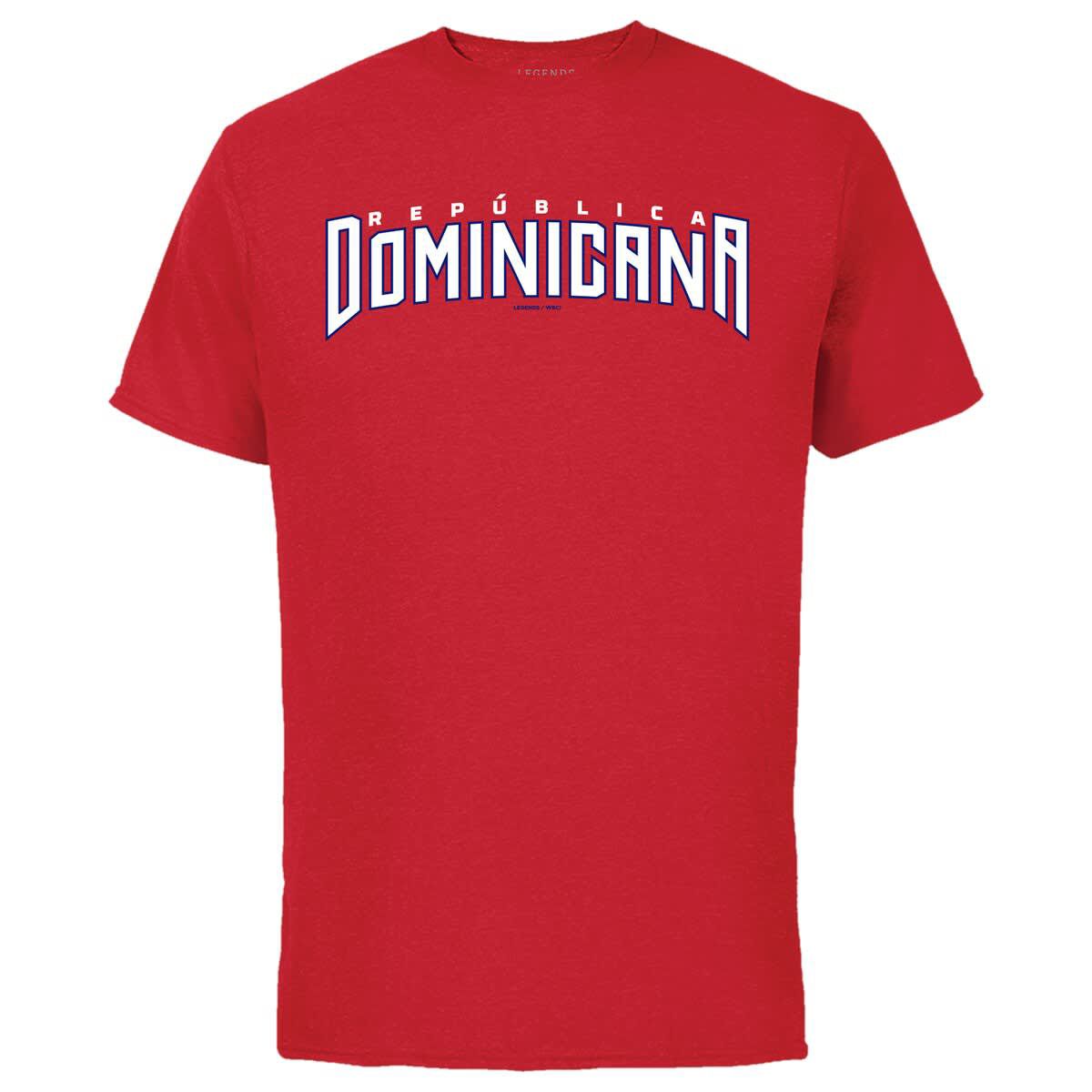 World Baseball LEGENDS Vladimir Guerrero Jr. Dominican Republic Baseball 2023 World Baseball Classic Name & Number T-Shirt