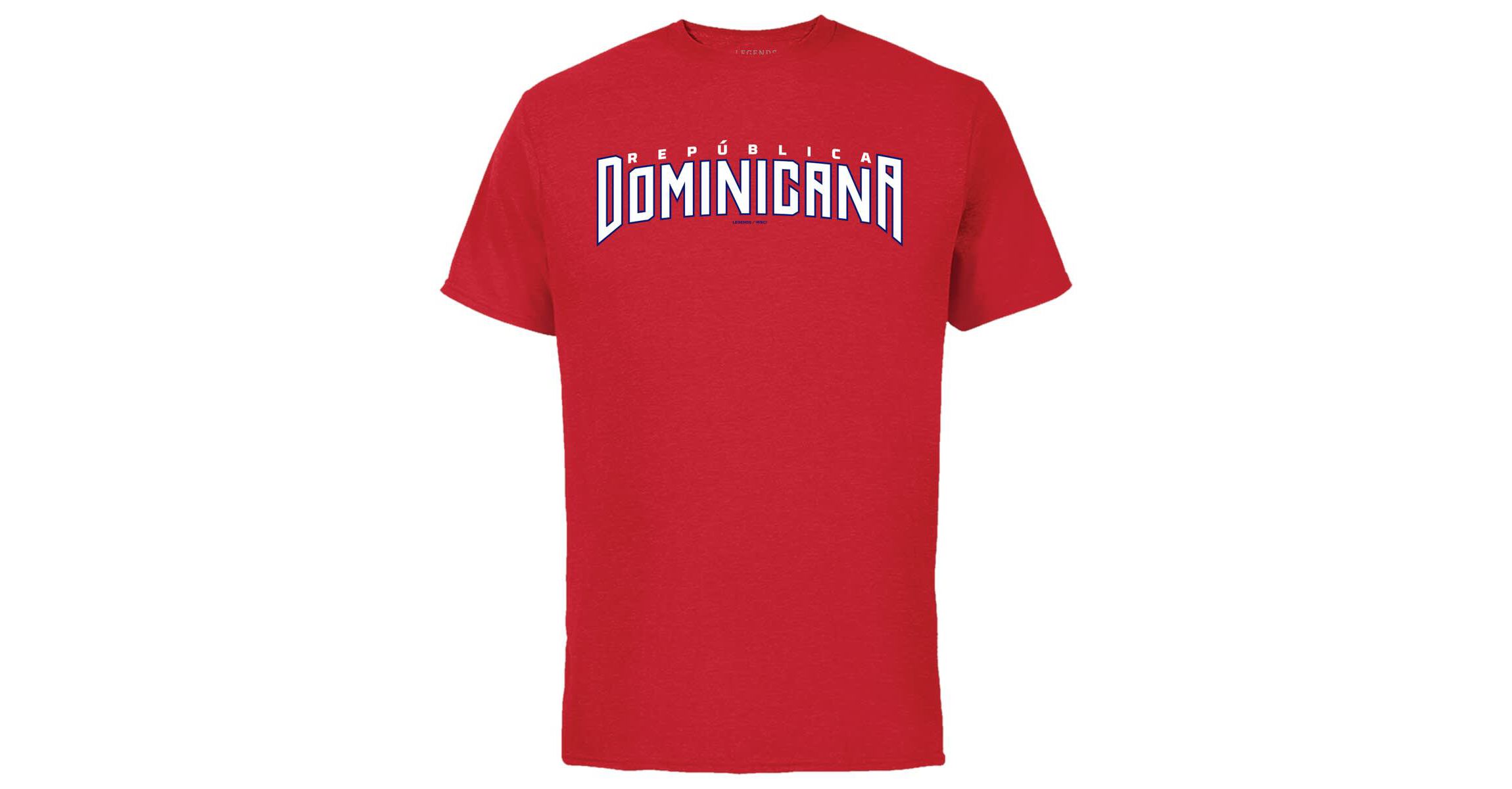 World Baseball LEGENDS Vladimir Guerrero Jr. Dominican Republic Baseball 2023 World Baseball Classic Name & Number T-Shirt