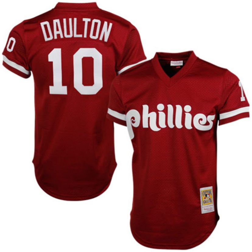 MLB Darren Daulton Philadelphia Phillies Cooperstown Mesh Batting Practice Jersey