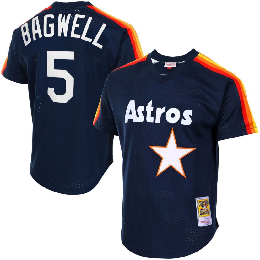 MLB Jeff Bagwell Houston Astros Cooperstown Mesh Batting Practice Jersey