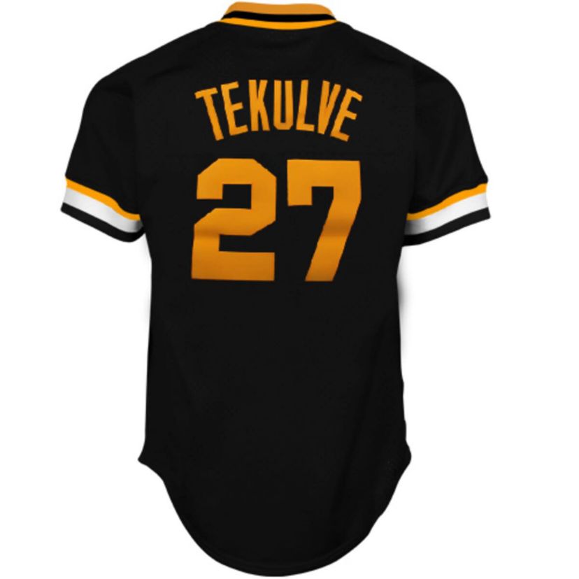 MLB Pittsburgh Pirates Kent Tekulve 1982 Cooperstown Collection Authentic Practice Jersey - Black