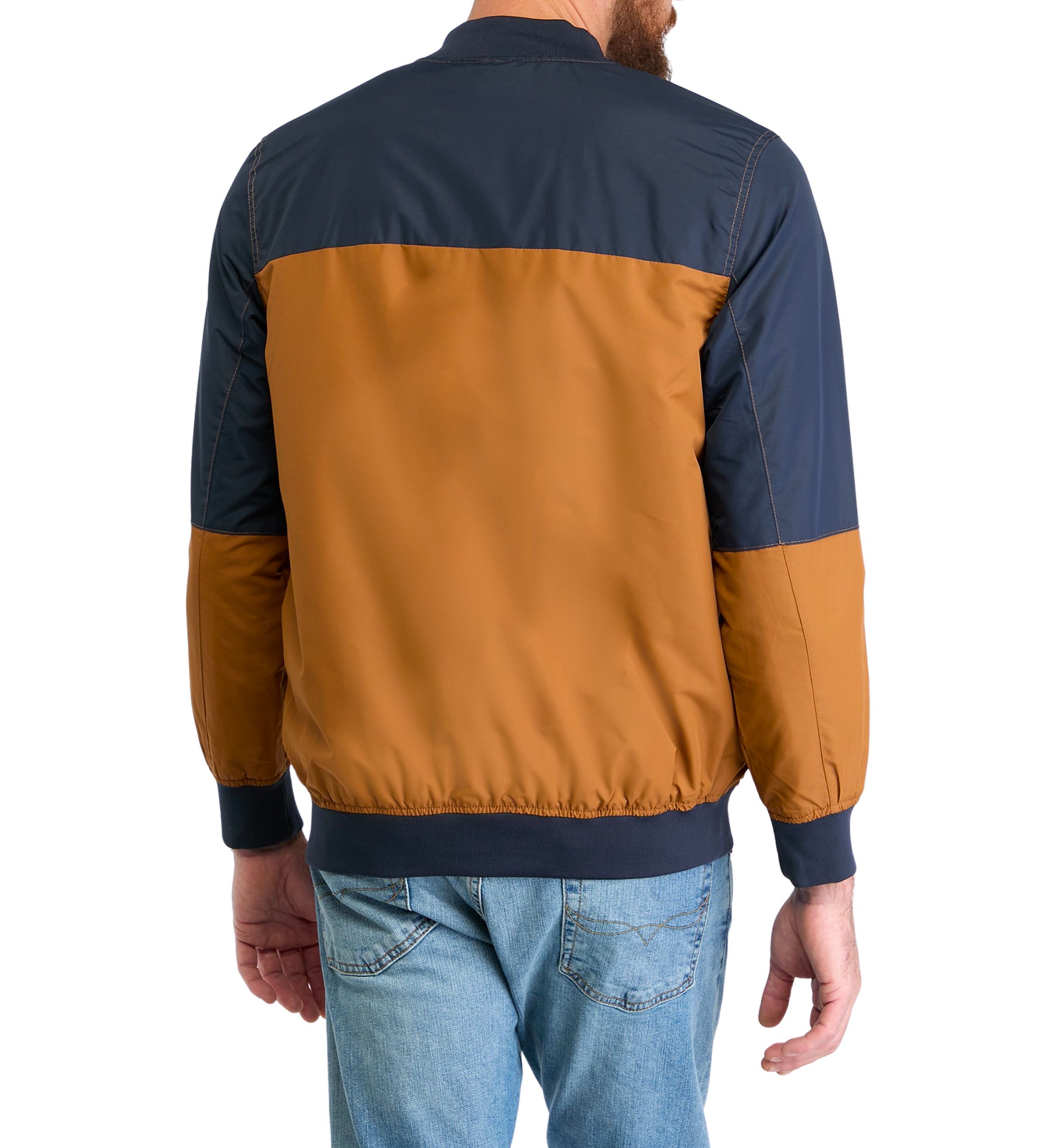Mens Color Block Bomber Jacket 