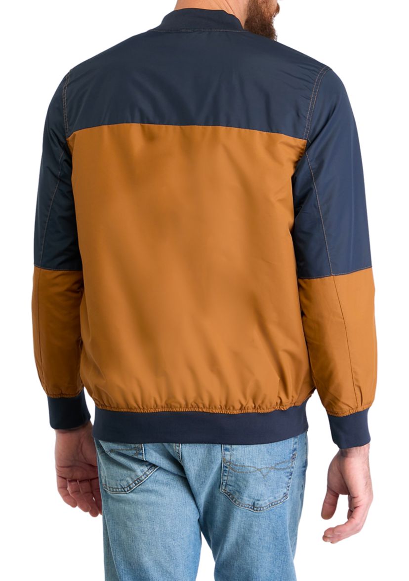 Mens Color Block Bomber Jacket 