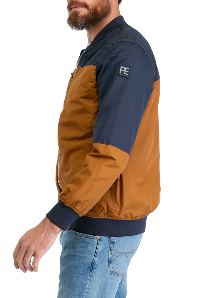 Mens Color Block Bomber Jacket 