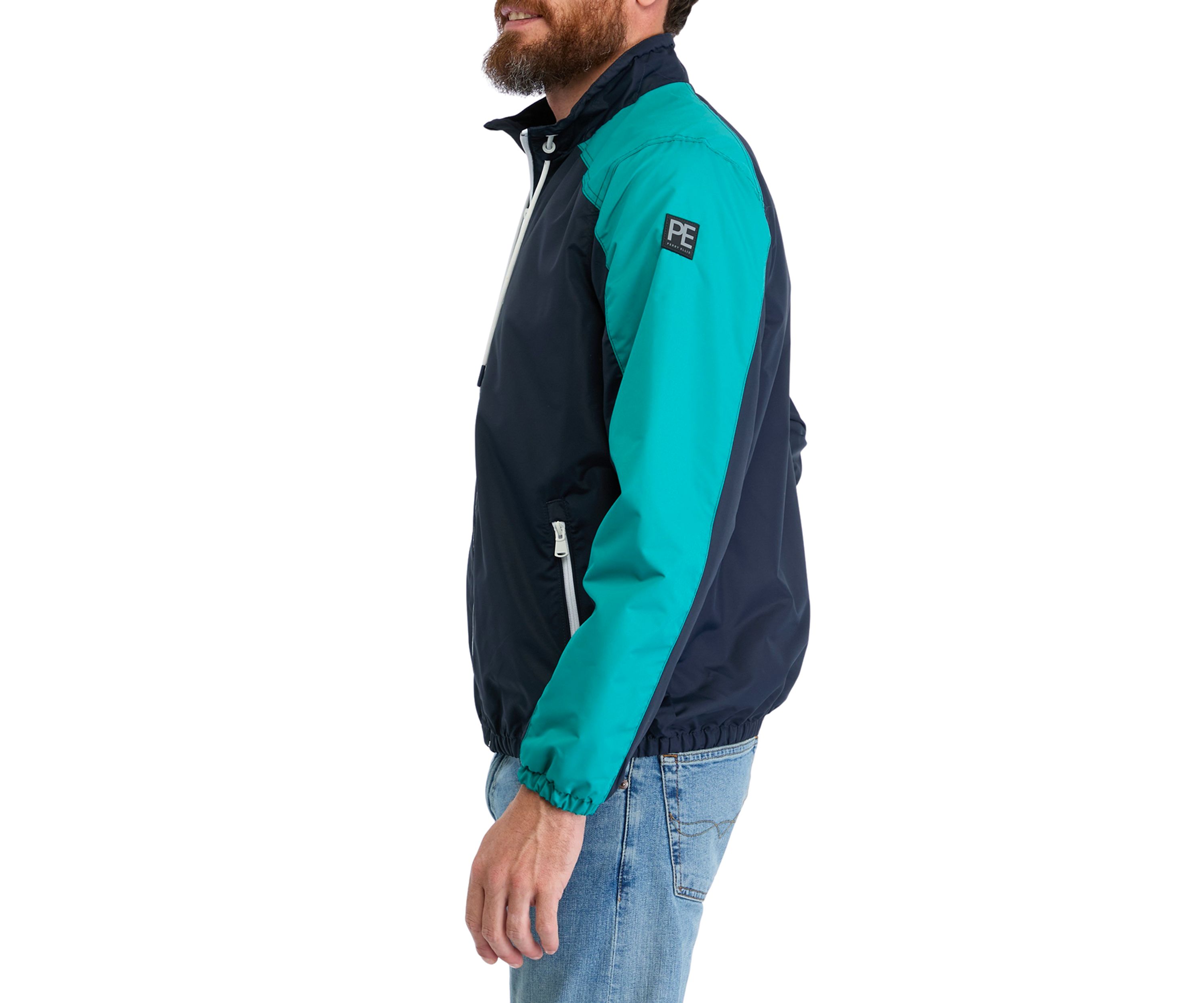 Mens Color Block Windbreaker 
