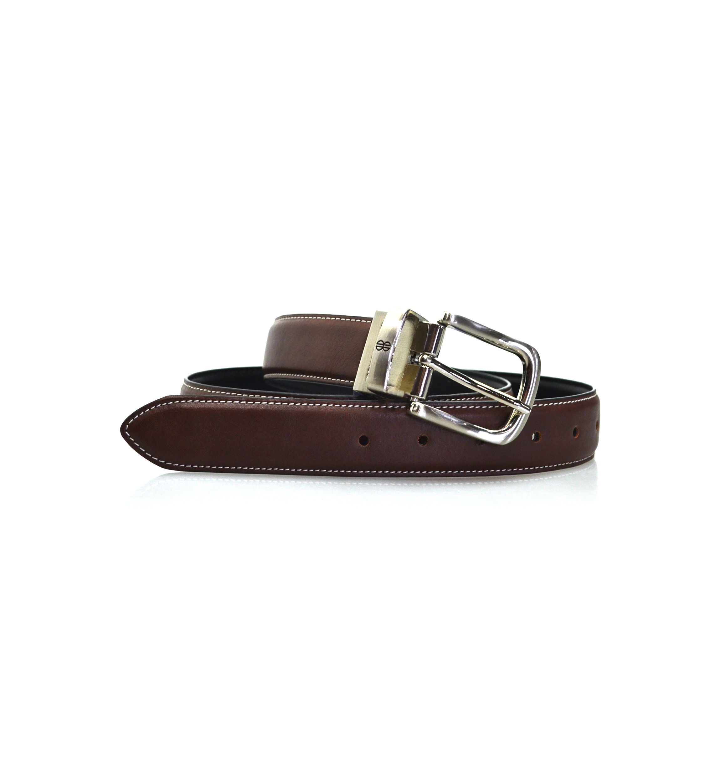 32 Millimeter Reversible Contrast Stitch Belt