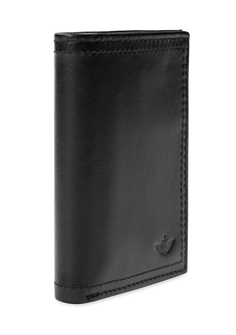Extra Capacity Leather Trifold Wallet