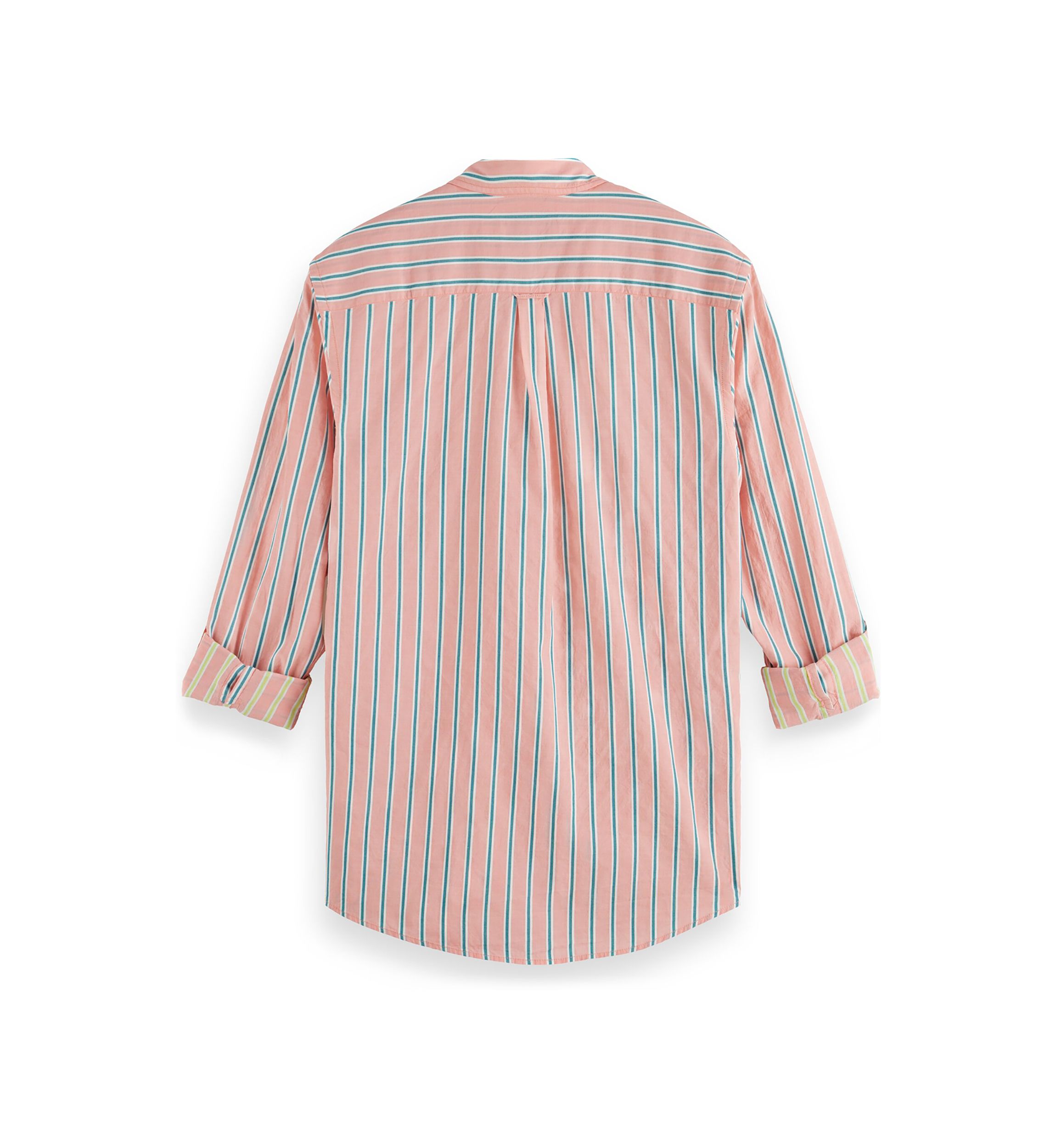 Mens Stripe Roll Cuff Shirt