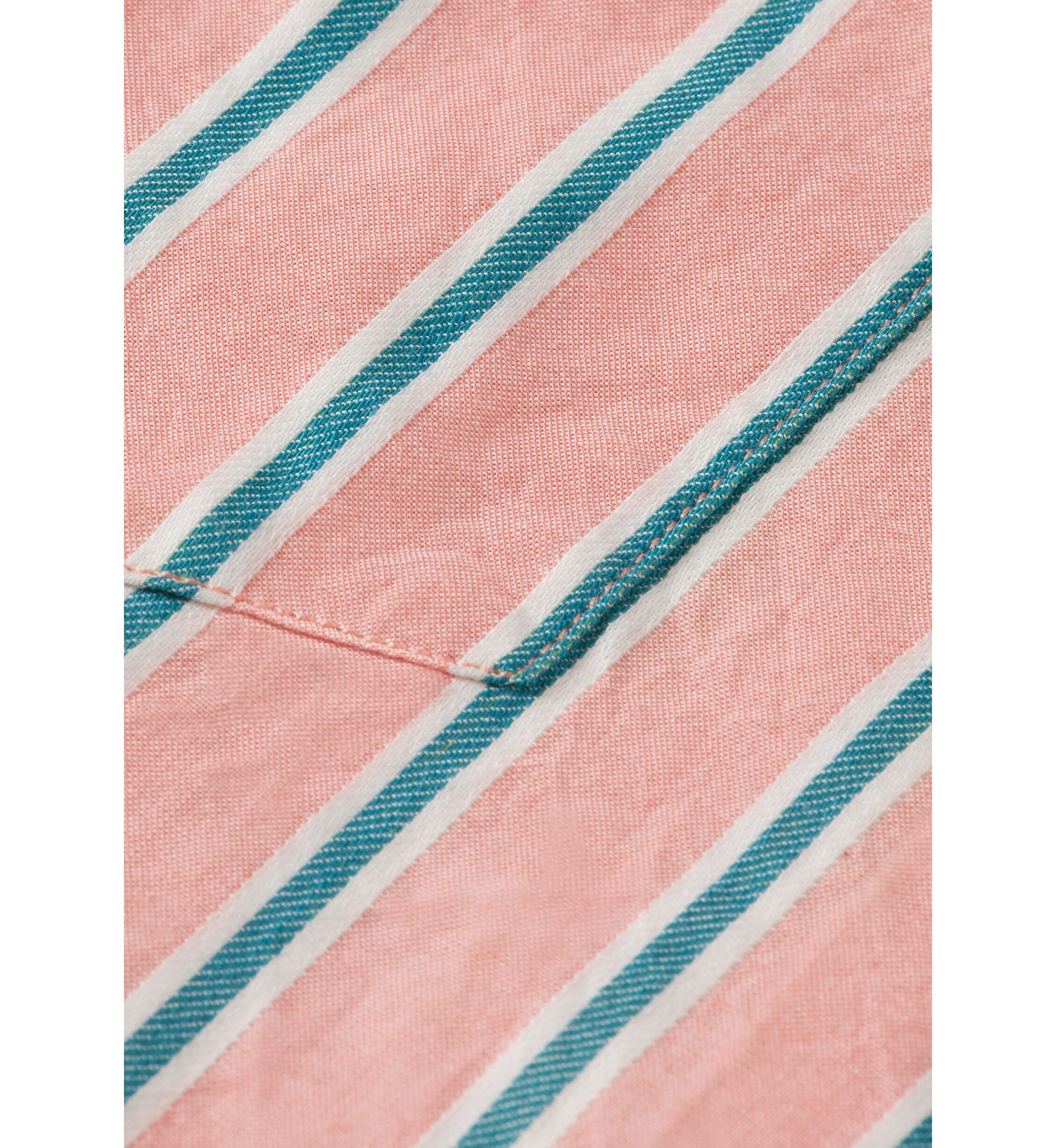 Mens Stripe Roll Cuff Shirt