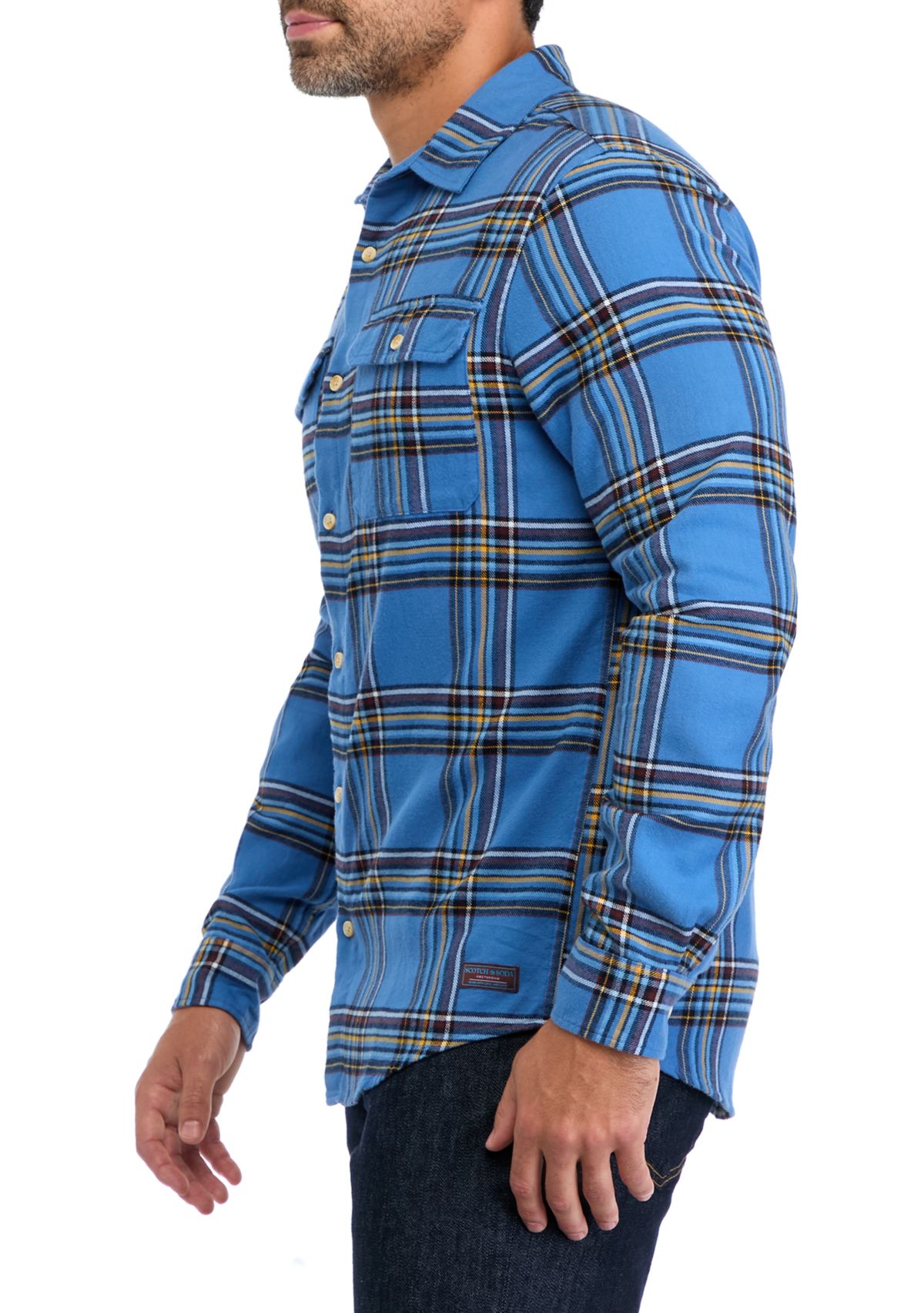 Mens Multi Flannel Plaid Print Shirt