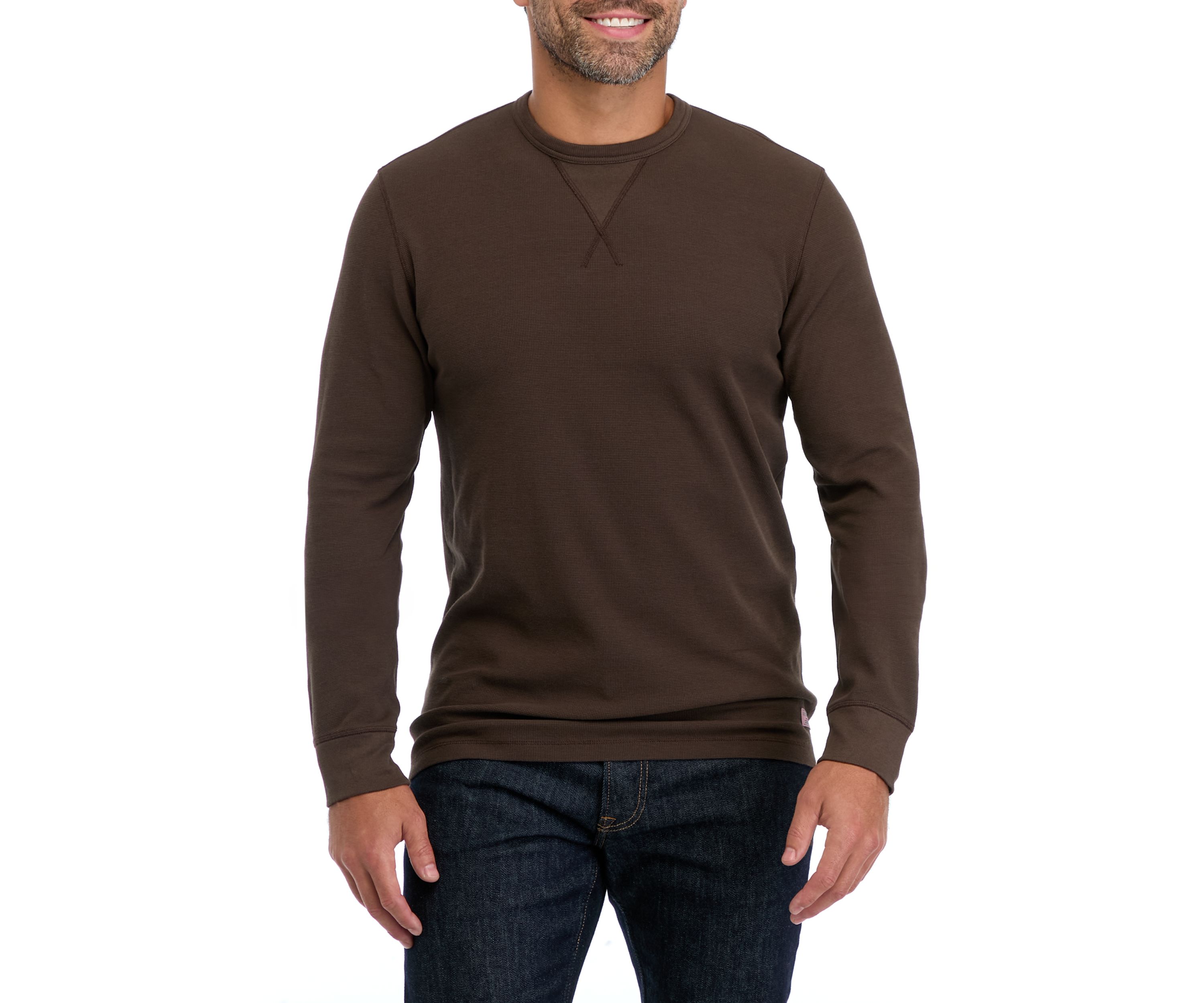 Mens Long Sleeve Waffle T-Shirt 