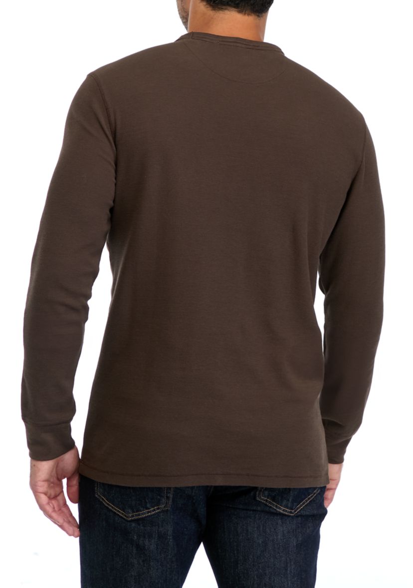 Mens Long Sleeve Waffle T-Shirt 