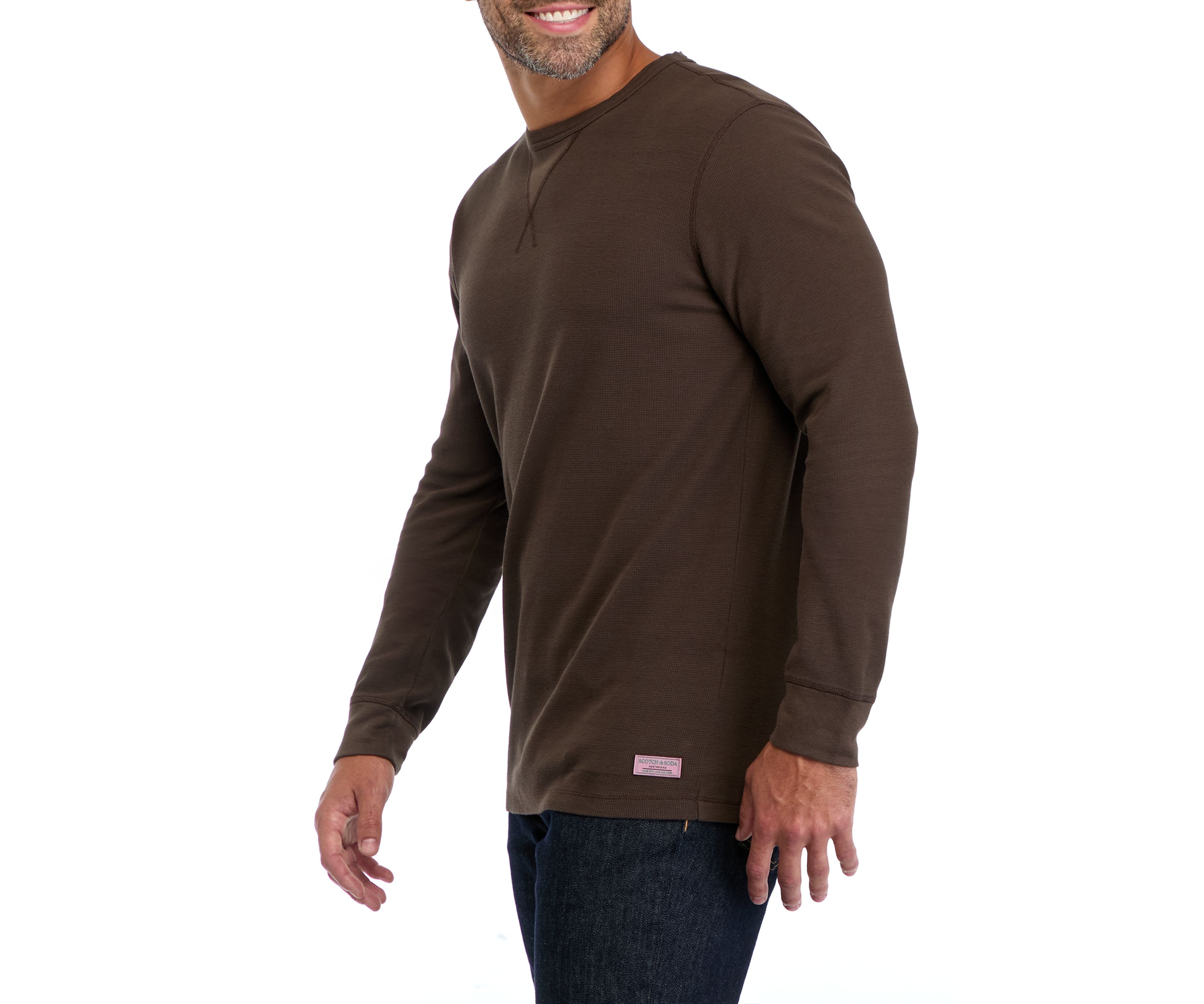 Mens Long Sleeve Waffle T-Shirt 