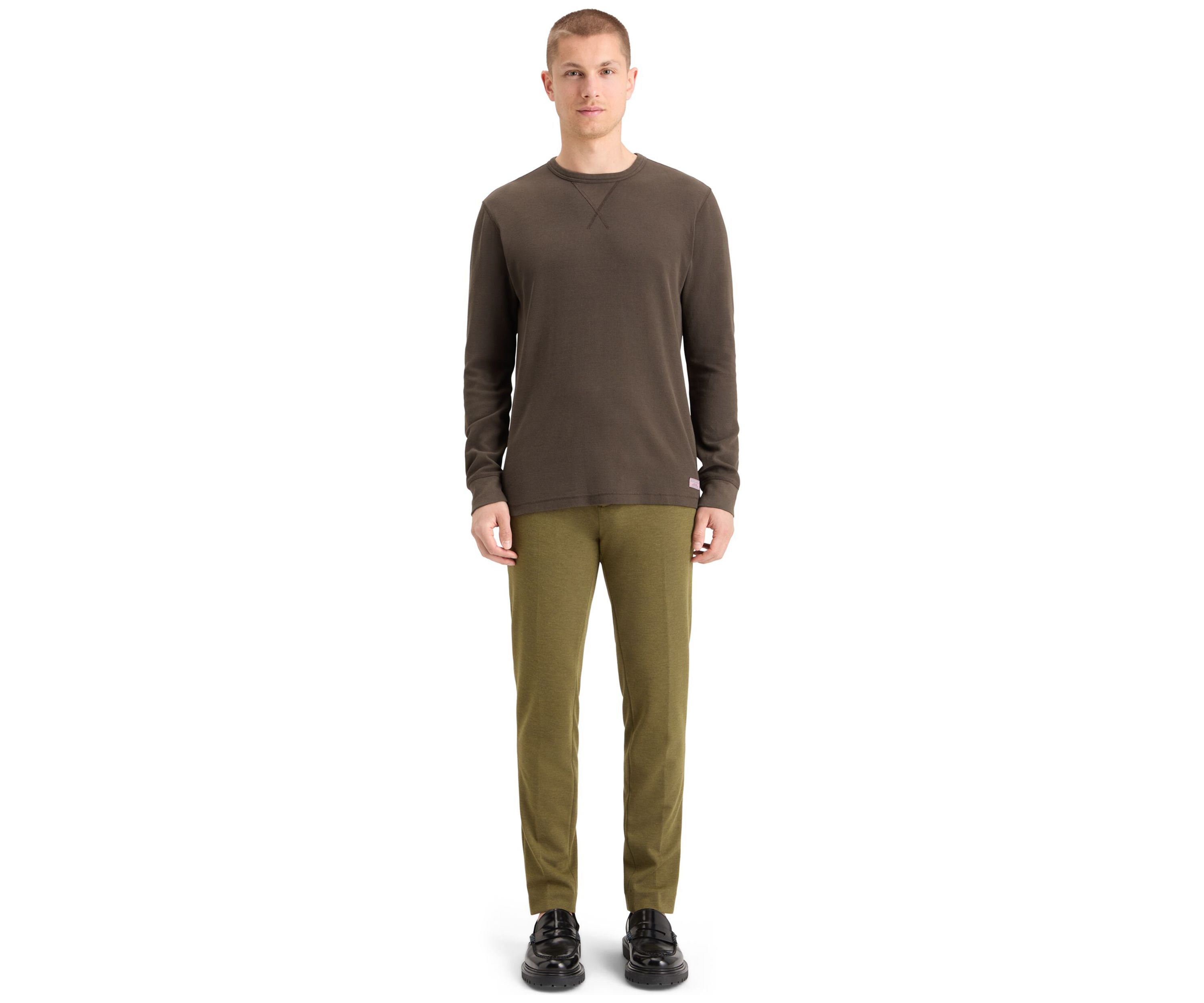 Mens Long Sleeve Waffle T-Shirt 