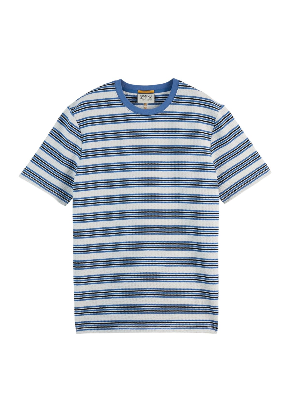 Mens Short Sleeve Yarn Dye Stripe T-Shirt 