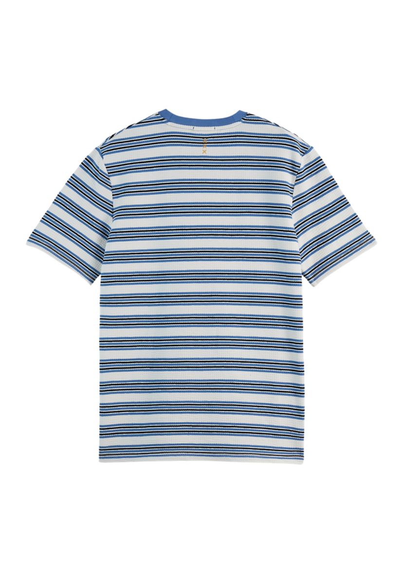 Mens Short Sleeve Yarn Dye Stripe T-Shirt 
