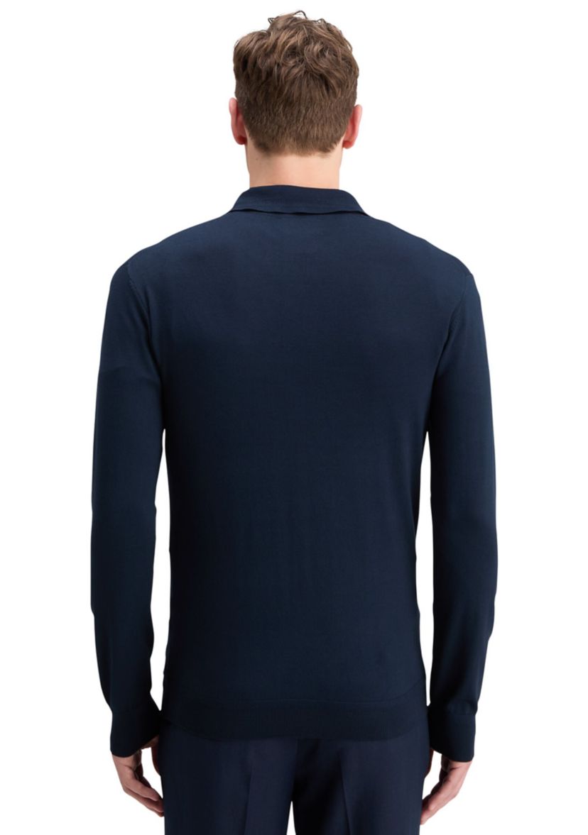 Long Sleeve Knitted Polo Shirt