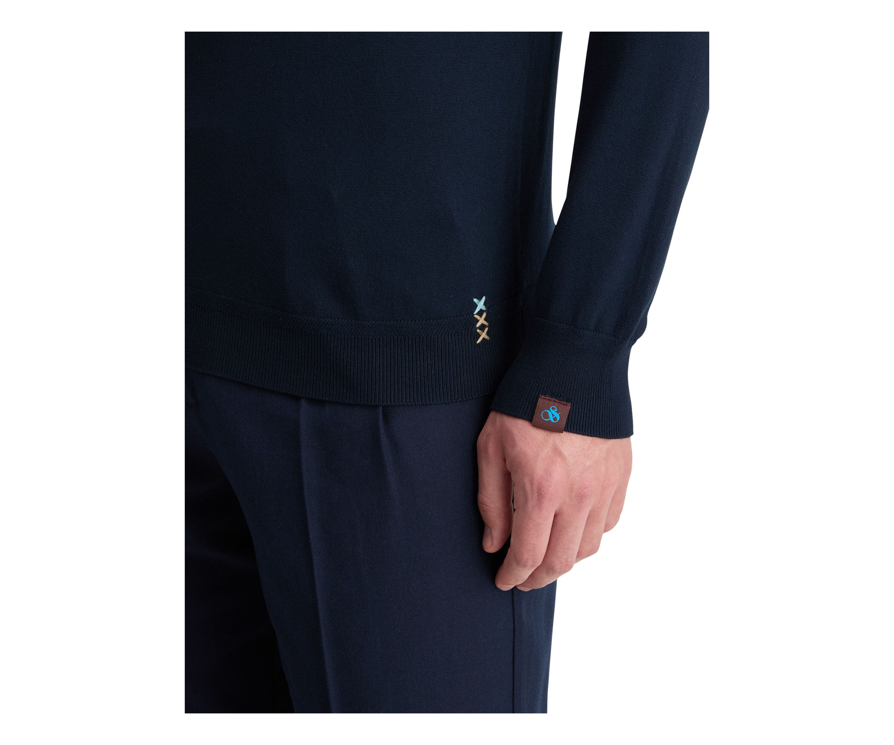 Long Sleeve Knitted Polo Shirt