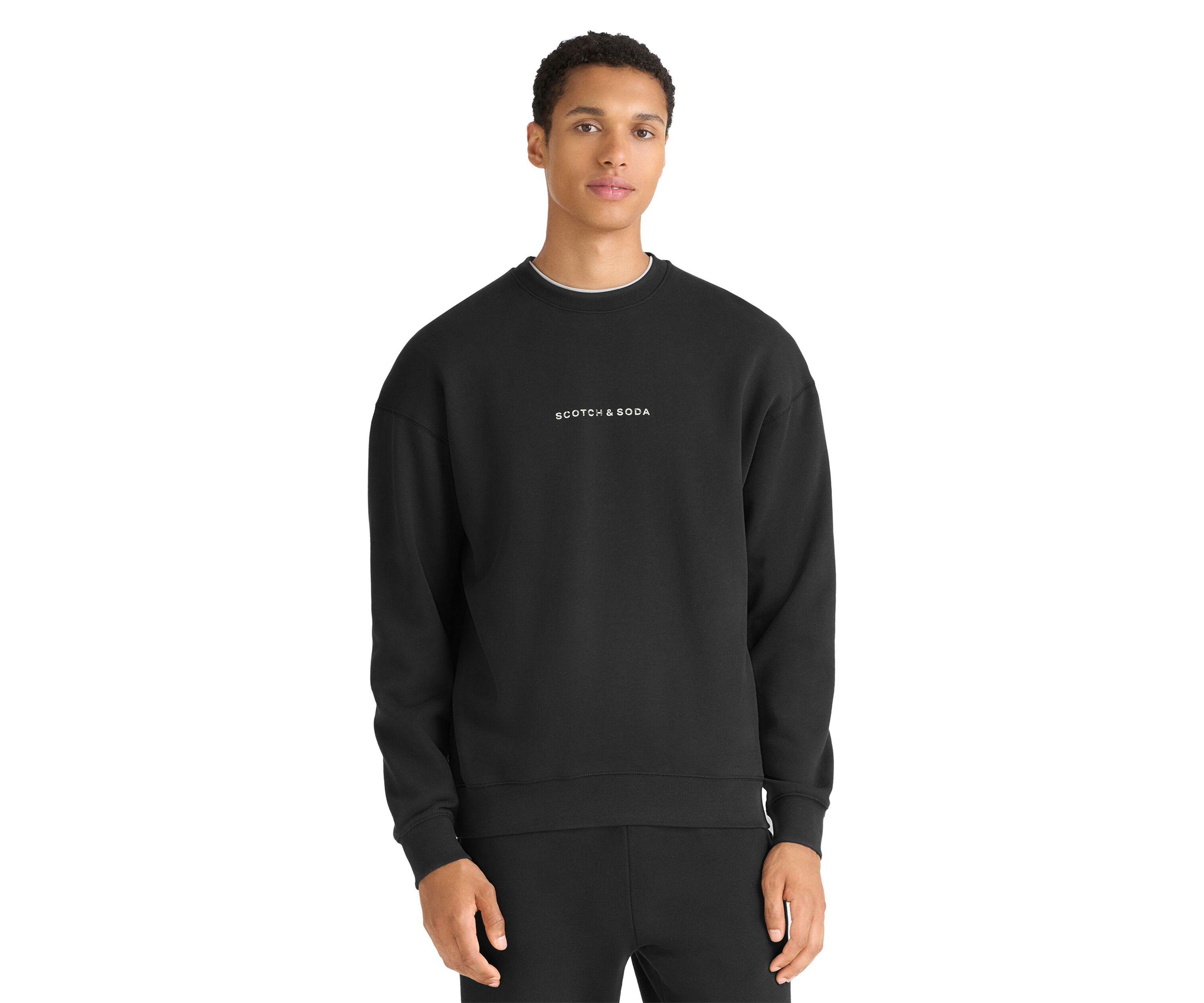 Mens Logo Front Crew Sweatshirt