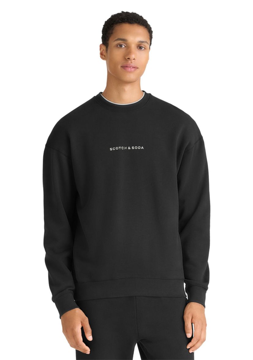 Mens Logo Front Crew Sweatshirt