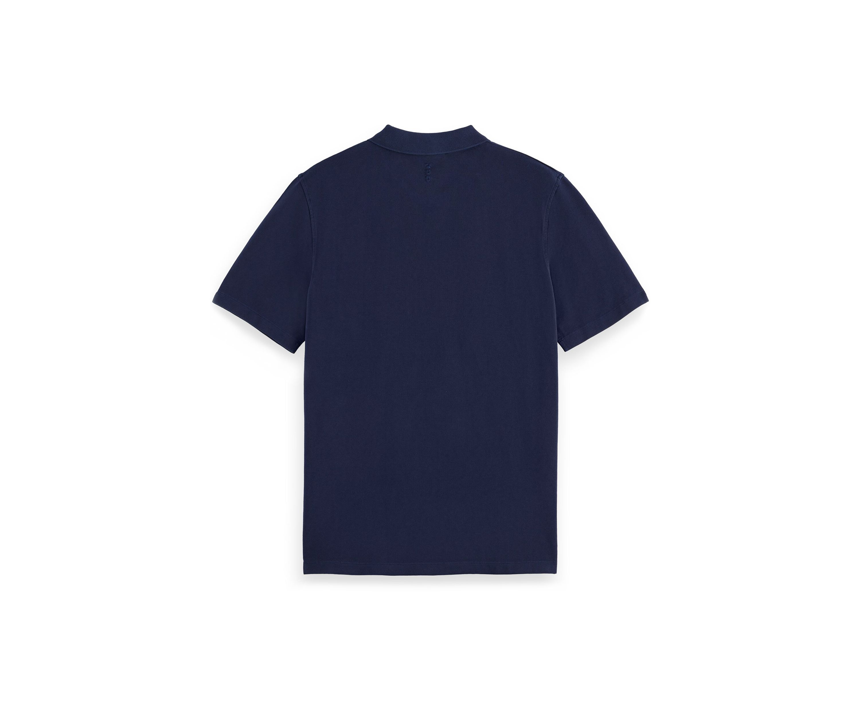 Mens Garment Dyed Chest Pocket Polo Shirt