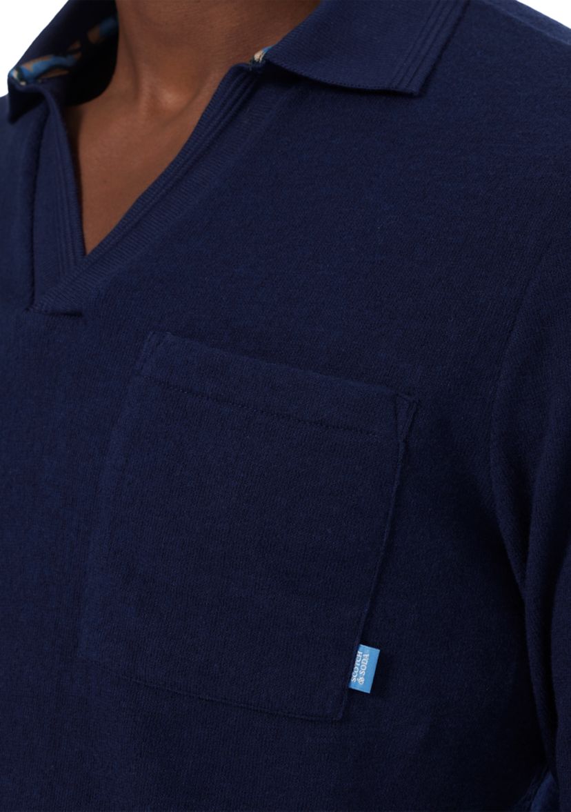 Mens Long Sleeve Relaxed Polo Shirt 