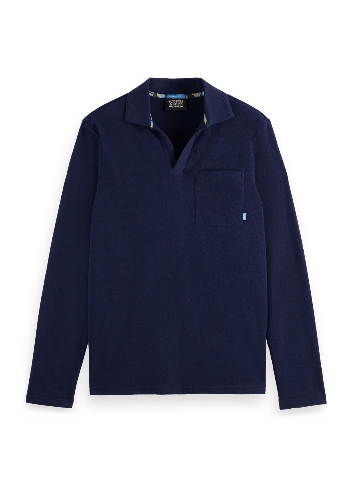 Mens Long Sleeve Relaxed Polo Shirt 