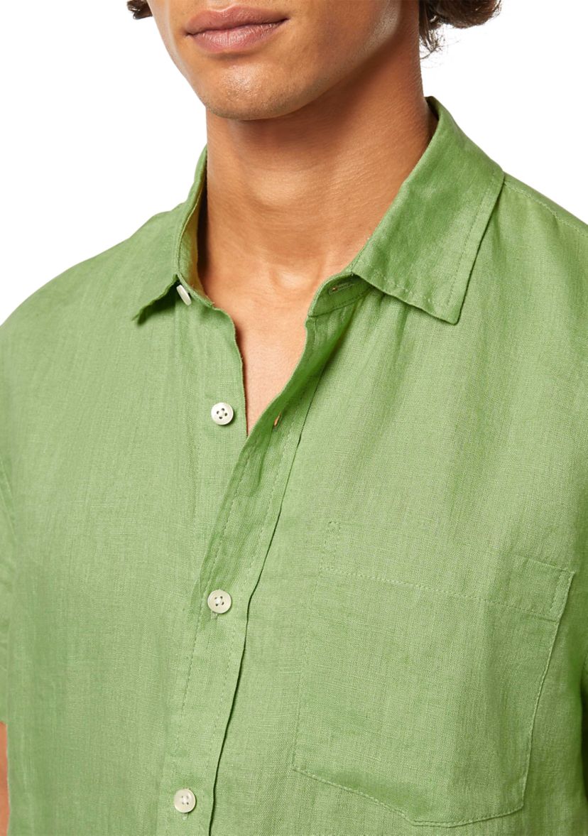 Mens Short Sleeve Linen Shirt