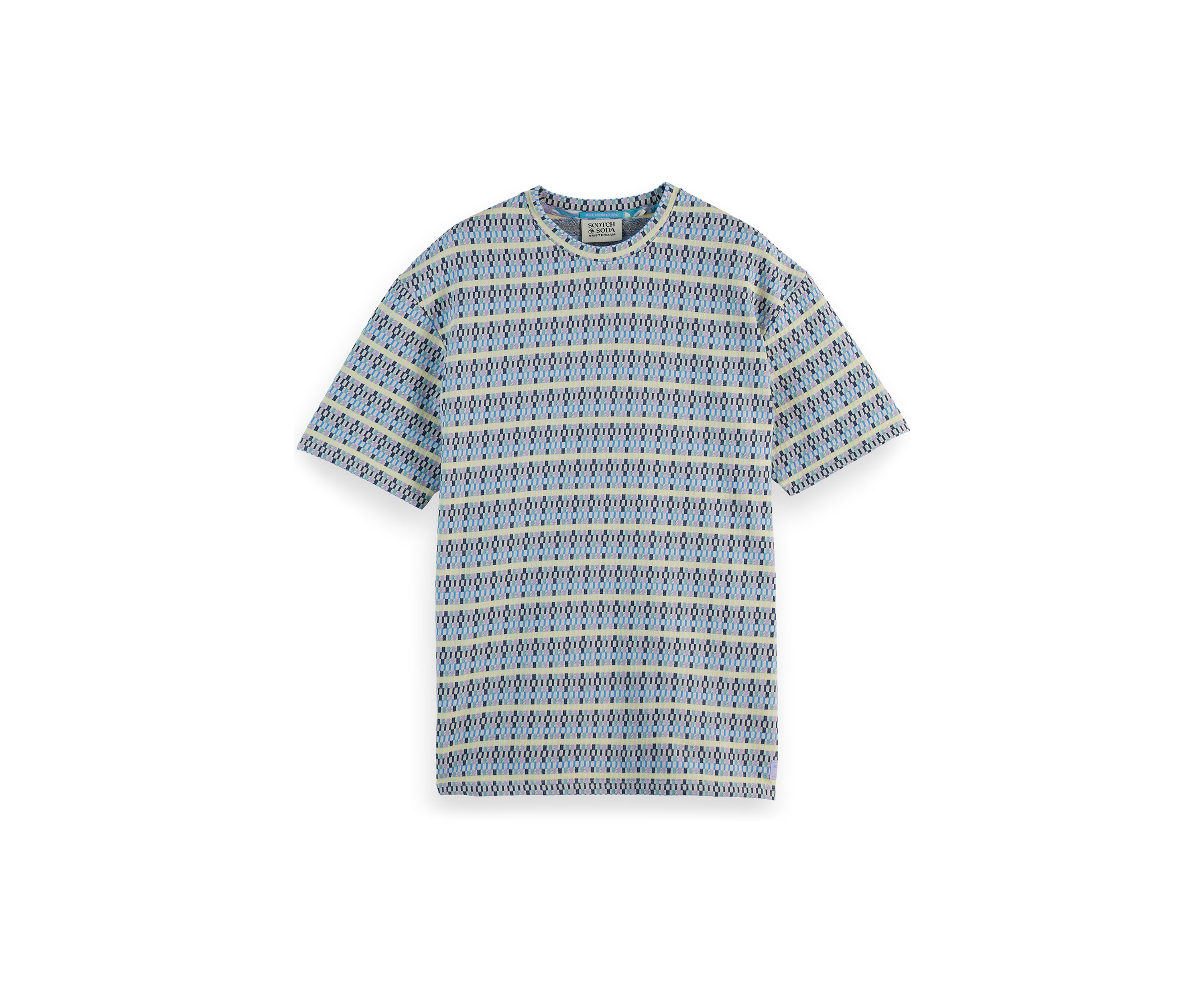 Mens Relaxed Fit Jacquard T-Shirt