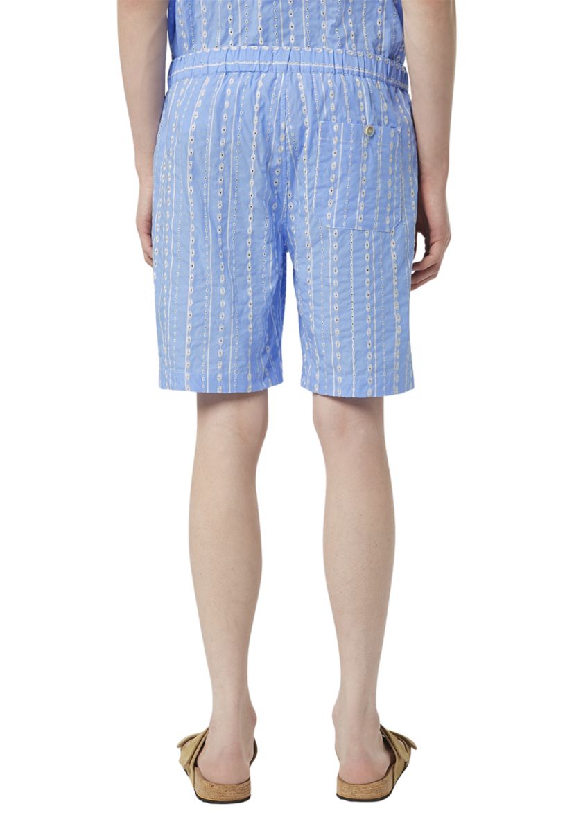 Mens Embroidered Stripe Shorts