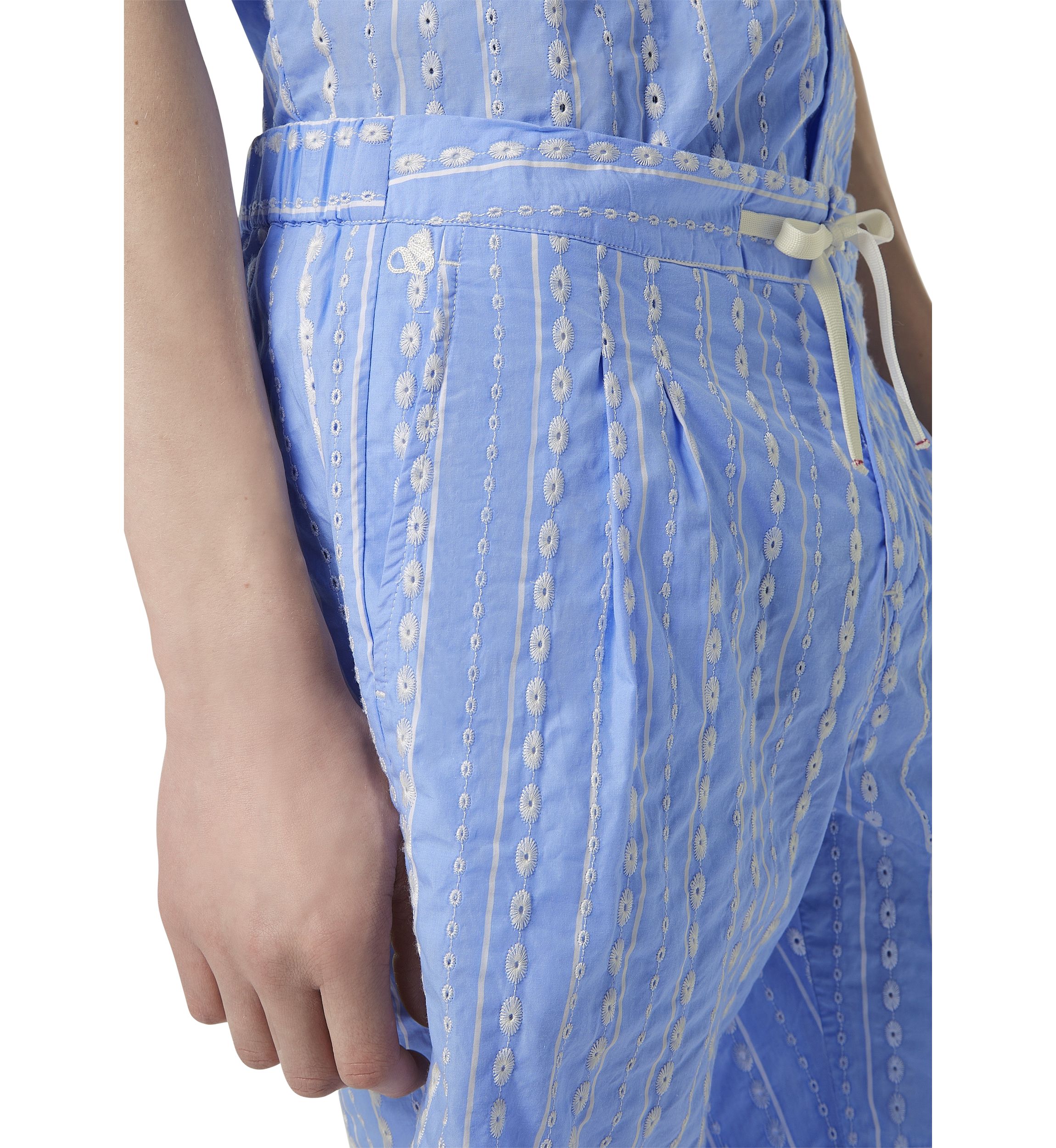 Mens Embroidered Stripe Shorts