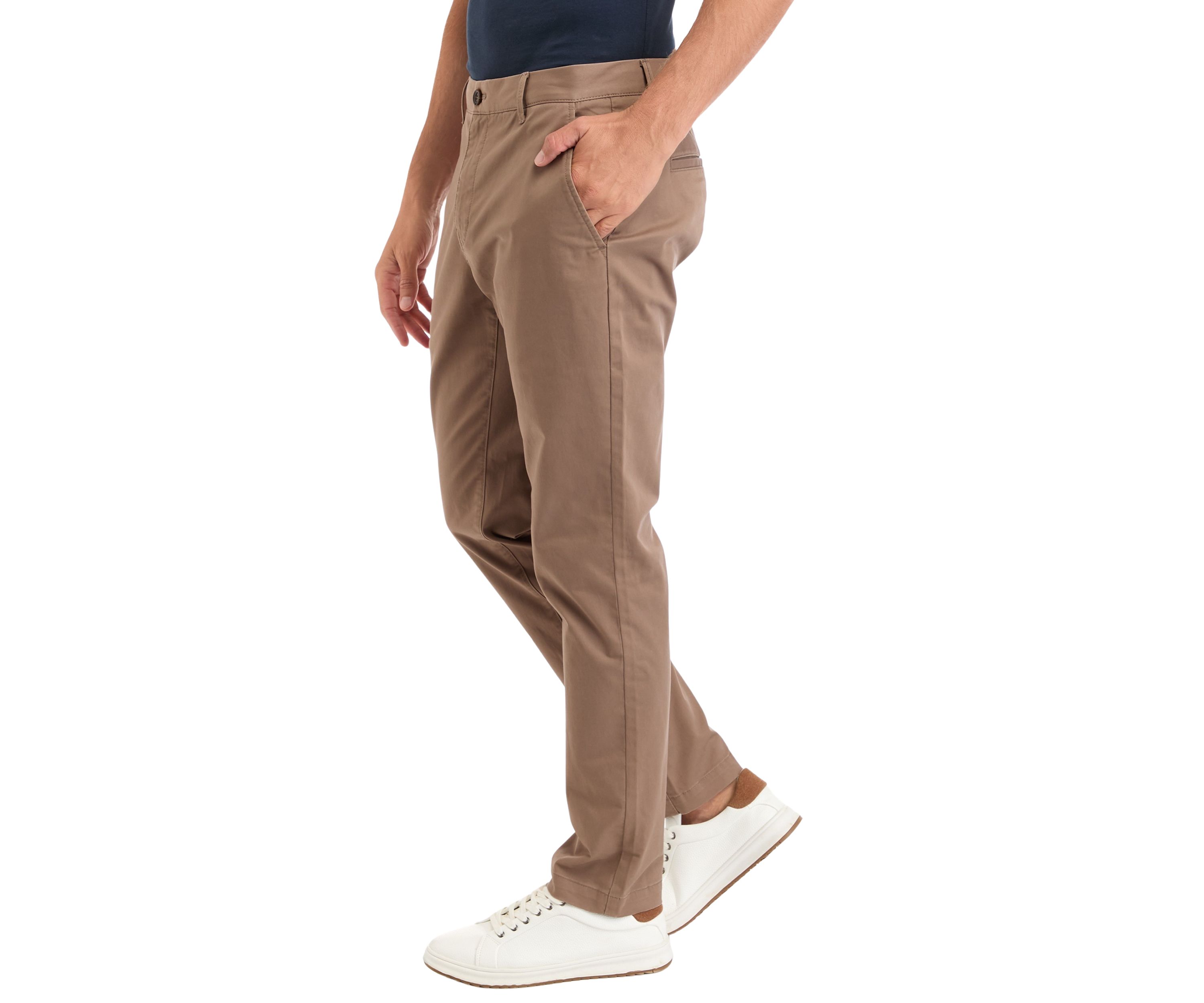 Mens Flat Front Chino Pants