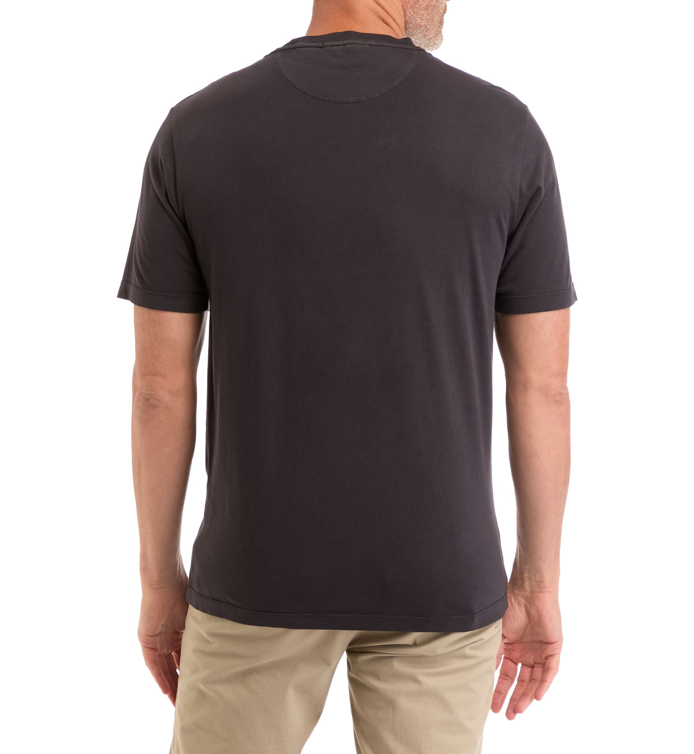 Mens Short Sleeve Logo Garment Dyed Pocket T-Shirt