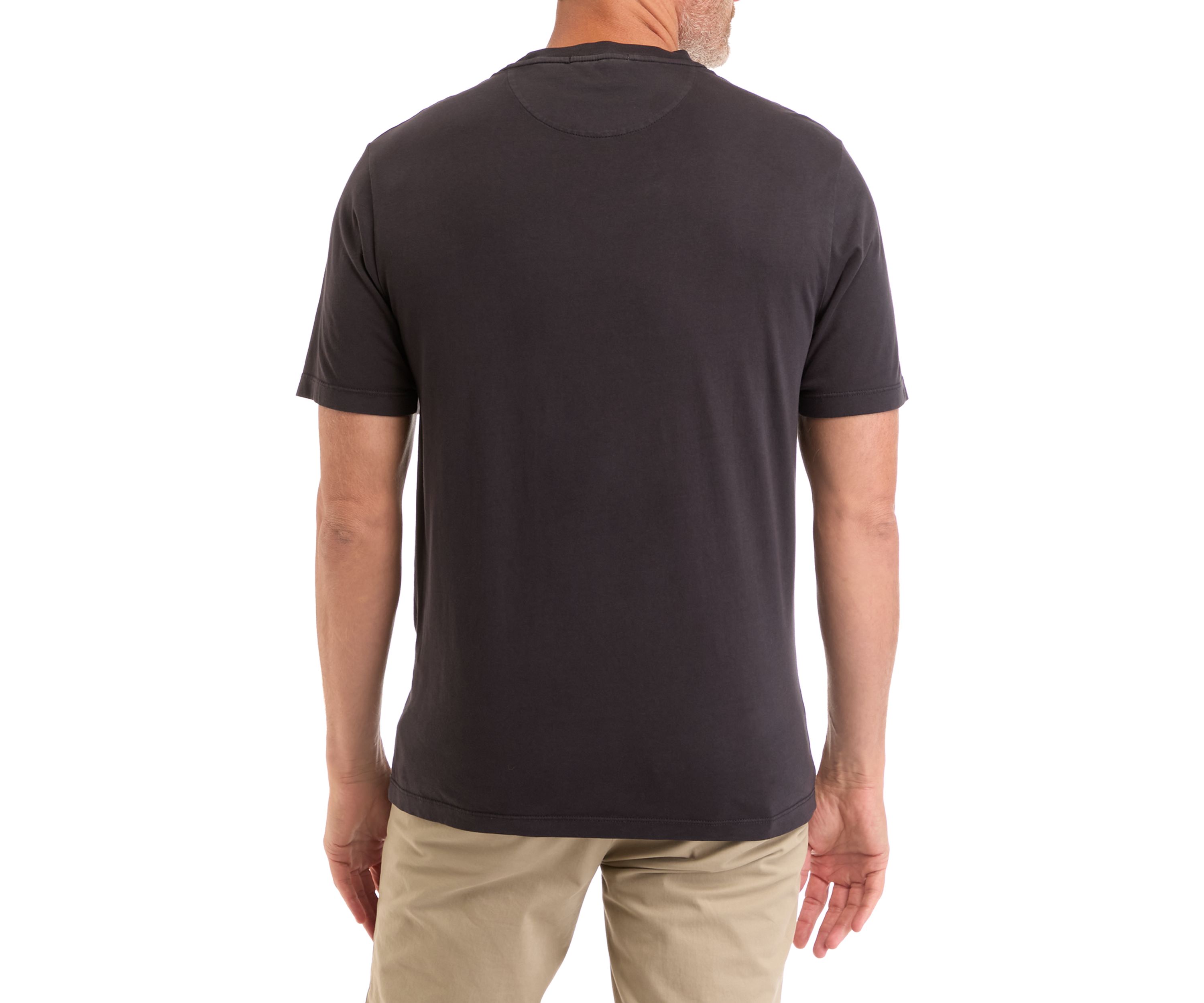 Mens Short Sleeve Logo Garment Dyed Pocket T-Shirt