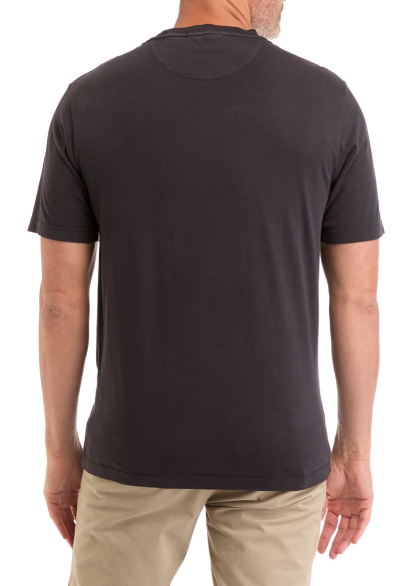 Mens Short Sleeve Logo Garment Dyed Pocket T-Shirt